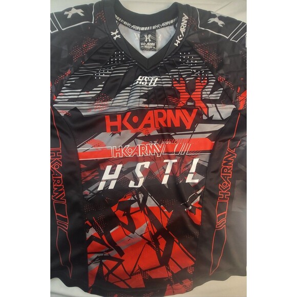 HK Army Paintball HSTL Line Playing Jersey  Lava Red/Black Size  Medium - Picture 2 of 6